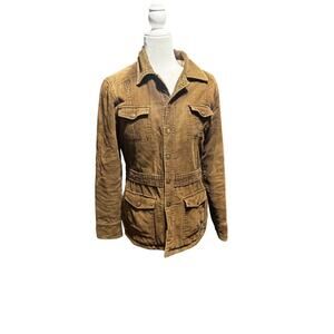 Vintage Corduroy Sherpa Lined Field Jacket 70s/80s Retro Workwear Size Large